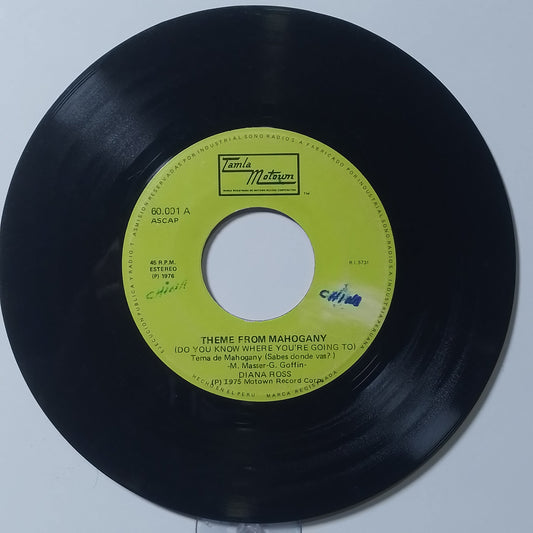 single 7" Diana Ross Do You Know Where Youre Going To / No Ones Gonna Be A Fool Forever made peru 1975 soul
