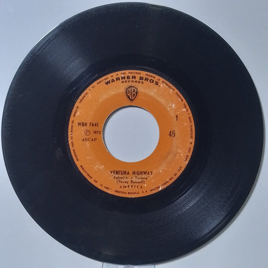 single 7" America Ventura Highway / Saturn Nights made peru 1972 soft rock