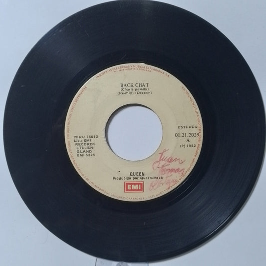single 7" Queen Back Chat / Staying Power made peru 1982 rock