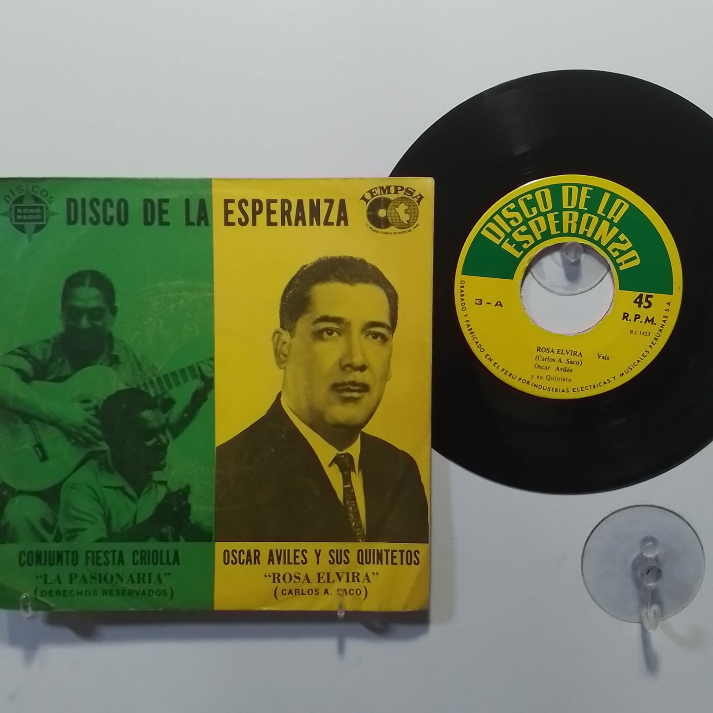 single 7" Conjunto Fiesta Criolla Oscar Aviles Y Su Quinteto La Pasionaria / Rosa Elvira made peru 1972 criollo folk