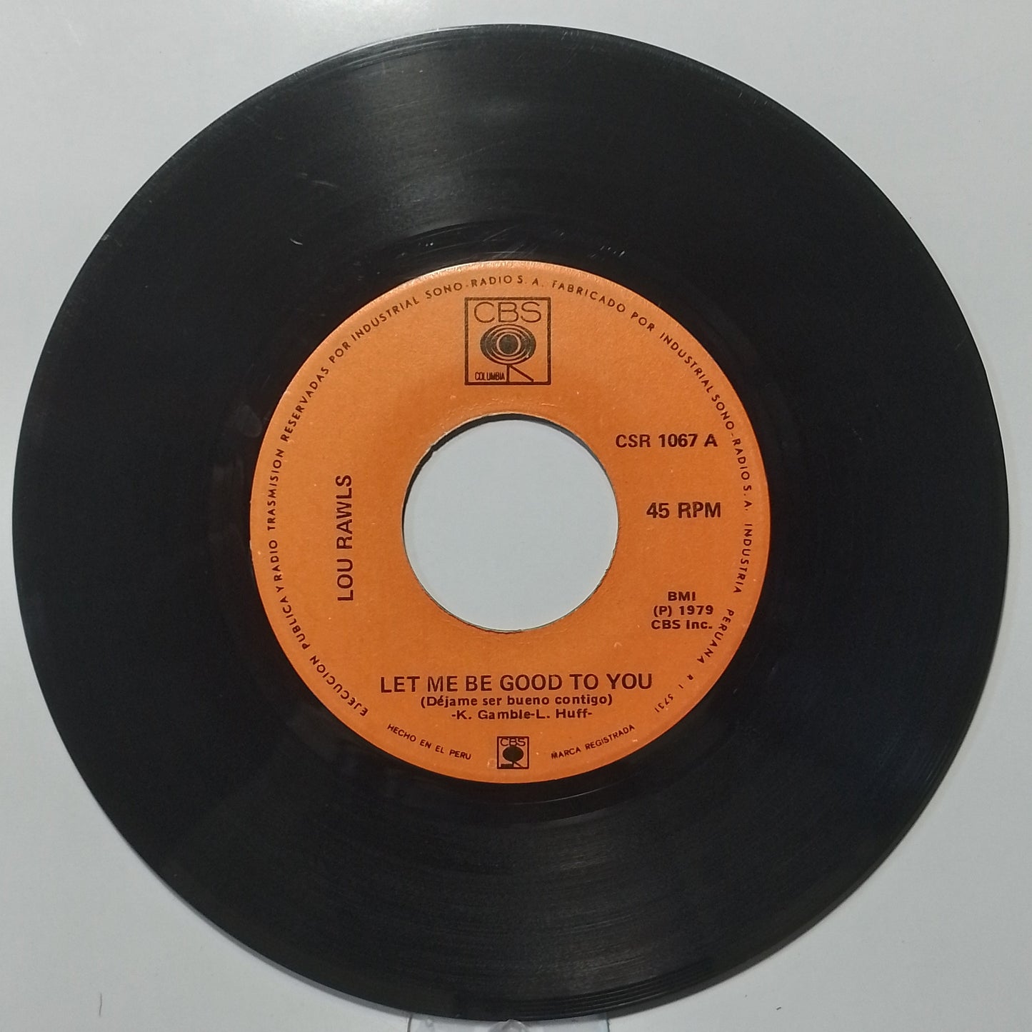 single 7" Lou Rawls Let Me Be Good To You / Lovers Holiday made peru 1977 soul