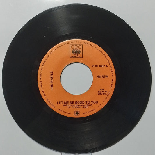 single 7" Lou Rawls Let Me Be Good To You / Lovers Holiday made peru 1977 soul