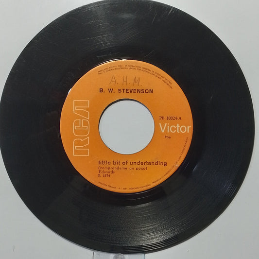 single 7" B W Stevenson A Little Bit Of Understanding / Here We Go Again made peru 1974 country rock