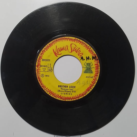 Single 7" Stories Brother Louie / What Comes After made Peru 1973 pop rock