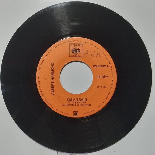 single 7" Albert Hammond Im A Train / Brand New Day made peru 1974 pop rock