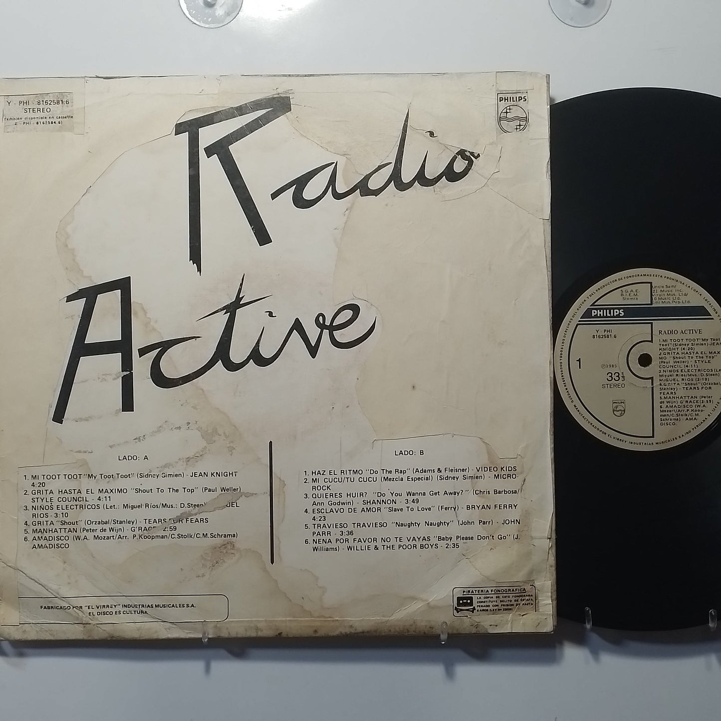 lp Radio Active Tears For Fears Bryan Ferry Miguel Rios varios made peru 1985 pop rock