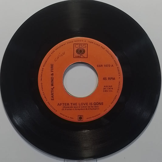 single 7" Earth Wind & Fire After The Love Has Gone / Rock That made peru 1979 funk soul