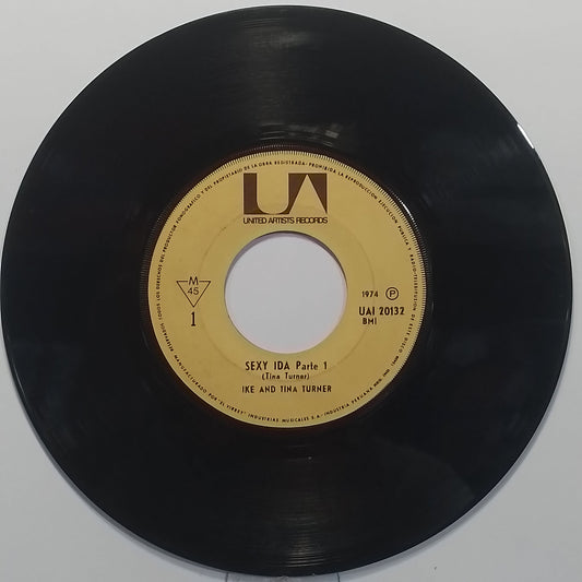 single 7" Ike Tina Turner Sexy Ida Part 1 / Sexy Ida Part 2 made peru 1974 funk rock soul