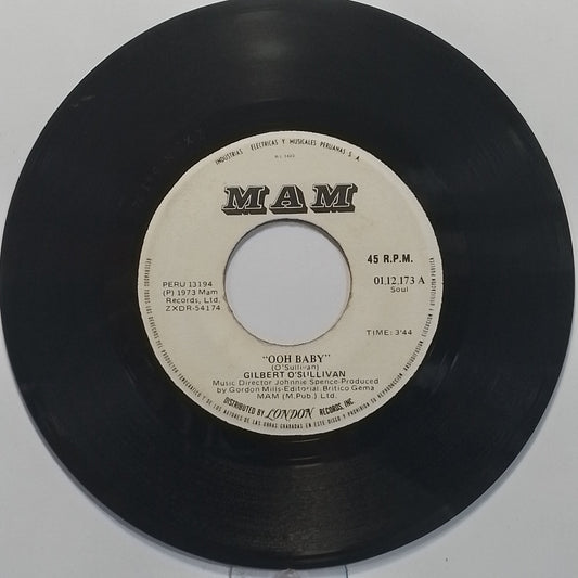 single 7" Gilbert O Sullivan Ooh Baby / Good Company made peru 1973 pop rock