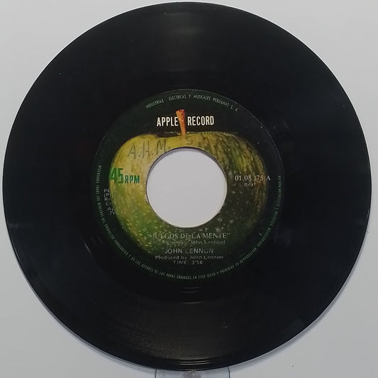 single 7" John Lennon Mind Games / Meat City made peru 1973 rock