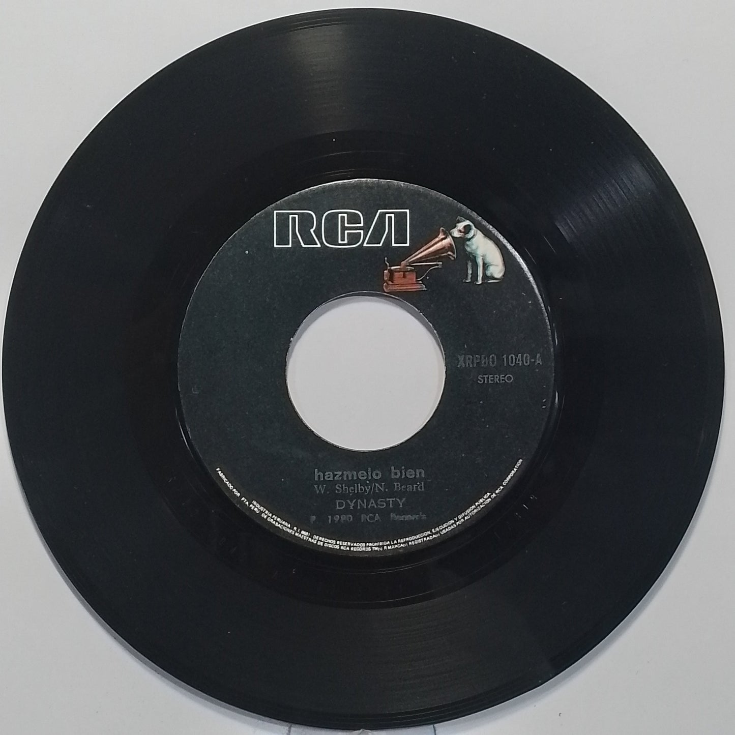 single 7" Dynasty Hazmelo Bien / Aventuras En La Tierra De la Musica made peru 1980 funk soul