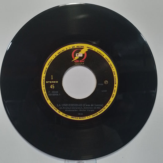 single 7" Rio La Universidad / Abandonado made peru 1986 latin rock