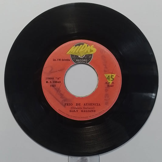 single 7" Galy Galiano Frio De Ausencia / Soñando Contigo made peru 1988 latin pop