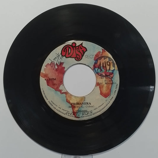 single 7" Tiberio Primavera / Alas Del Silencio made peru 1979 latin pop