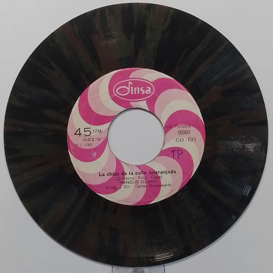 single 7" Manolo Lizana La Chica De La Calle Anaranjada / En El Mismo Lugar made peru 1984 latin rock