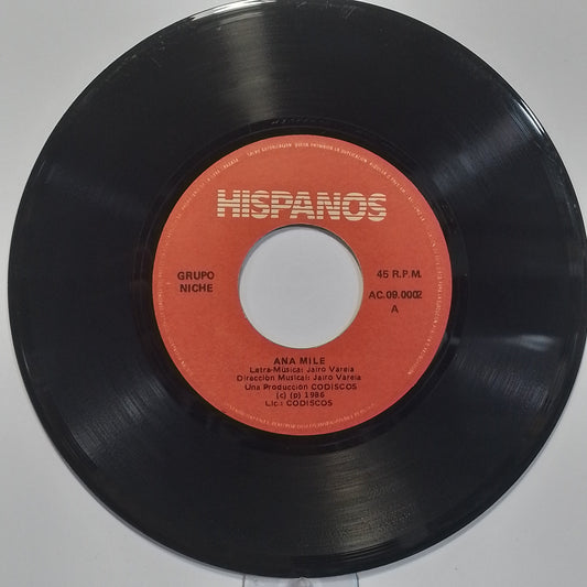 single 7" Grupo Niche Ana Mile / Listo Medellin made peru 1986 salsa