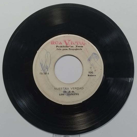single 7" Los Dandys Nuestra Verdad / Perdoname Dios Mio made peru 1961 latin bolero