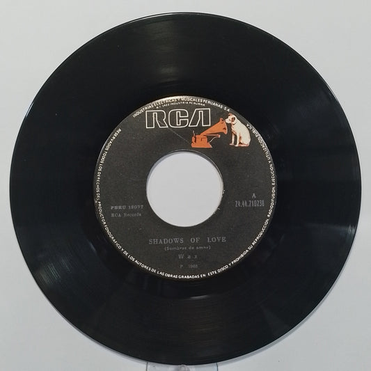 single 7" Wax Shadows Of Love / Magnetic Heaven made peru1986 synth pop