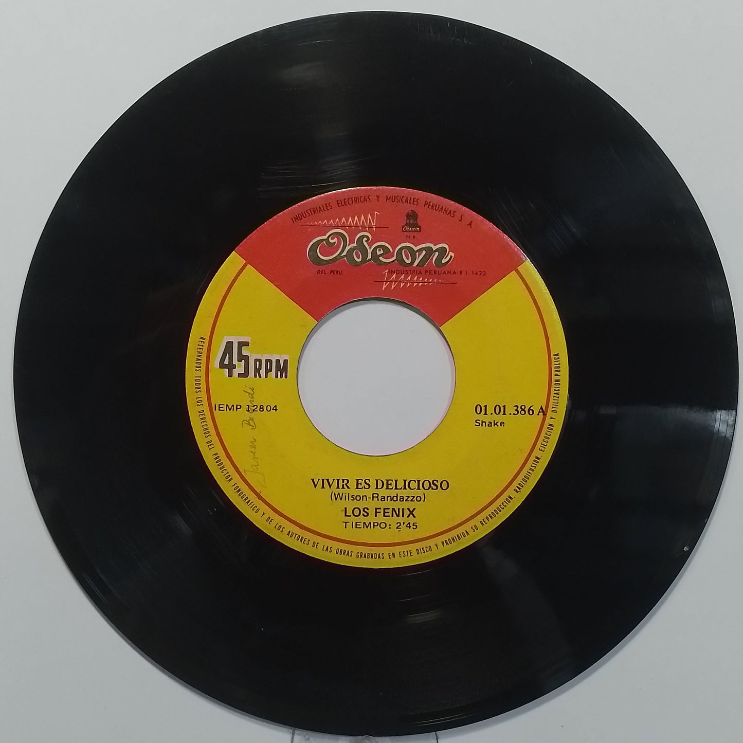 single 7" Los Fenix Vivir Es Delicioso / Quiero Volverte A Ver made peru 1975 latin cumbia
