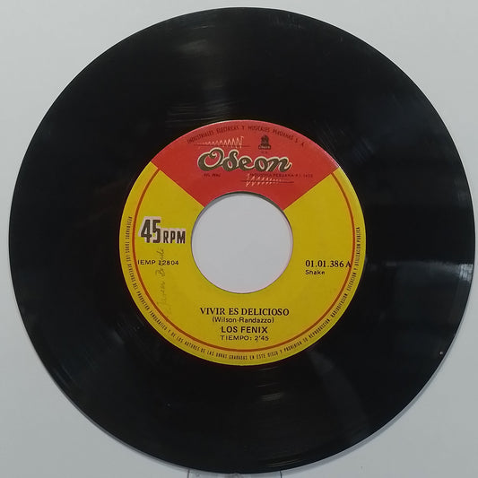 single 7" Los Fenix Vivir Es Delicioso / Quiero Volverte A Ver made peru 1975 latin cumbia