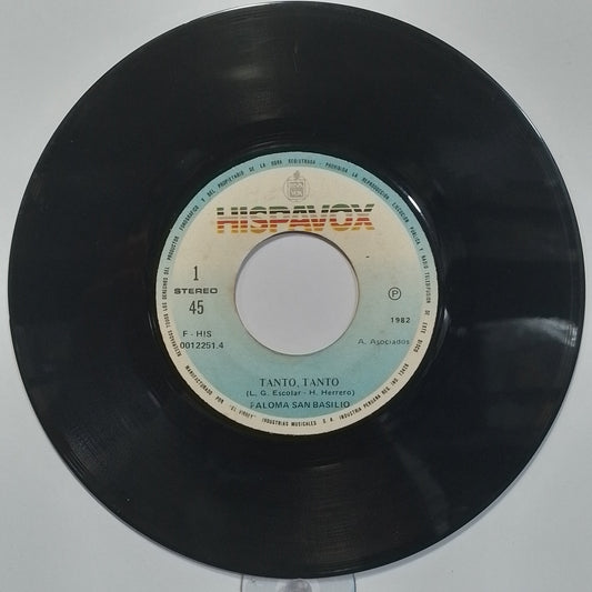 single 7" Paloma San Basilio Tanto Tanto / Abrazame made Peru 1982 latin pop