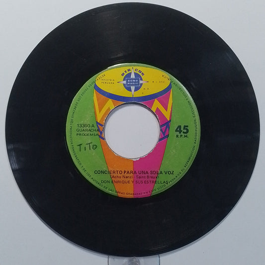 single 7" Don Enrique y Sus Estrellas Concierto Para Una Sola Voz / Lavate La Cara made Peru 1960 latin guaracha