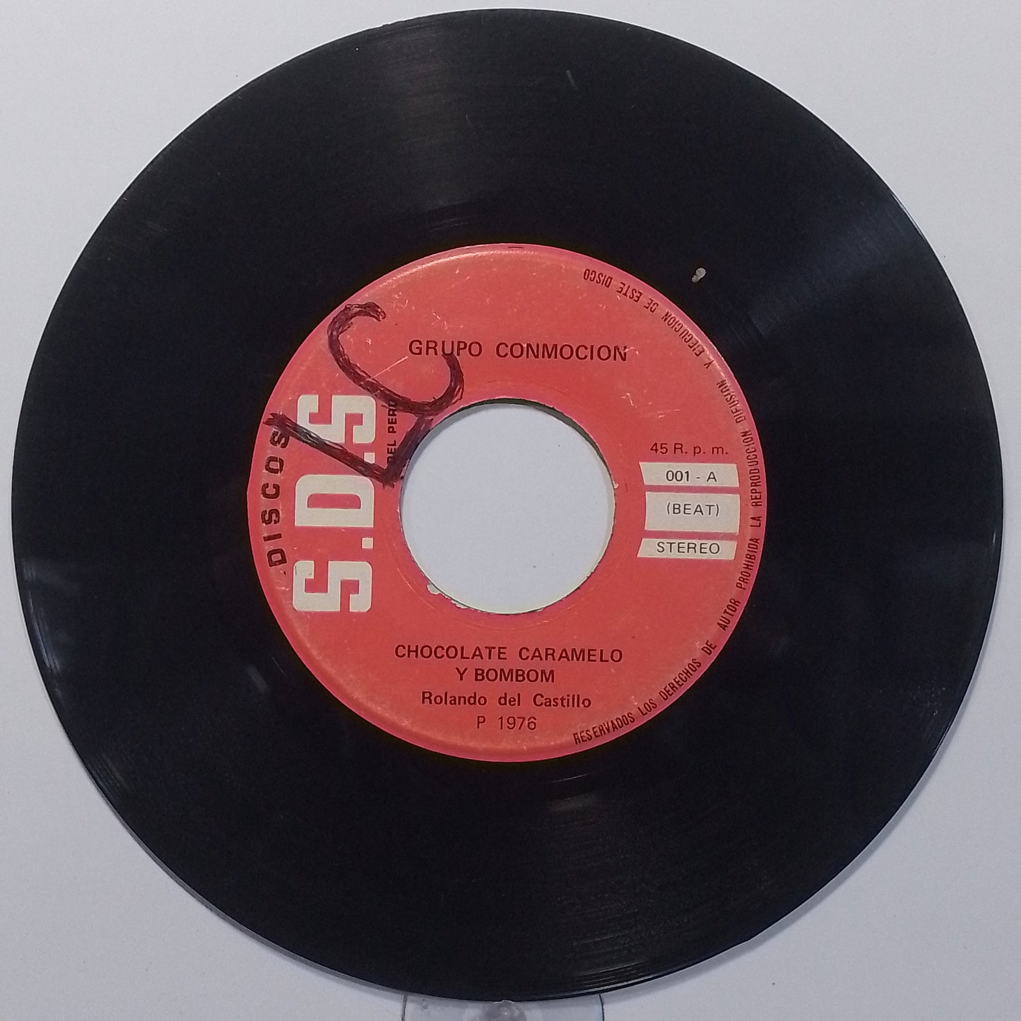 single 7" Grupo Conmocion Chocolate Caramelo Y Bombom / Que Vamos A Hacer made Peru 1976 latin rock