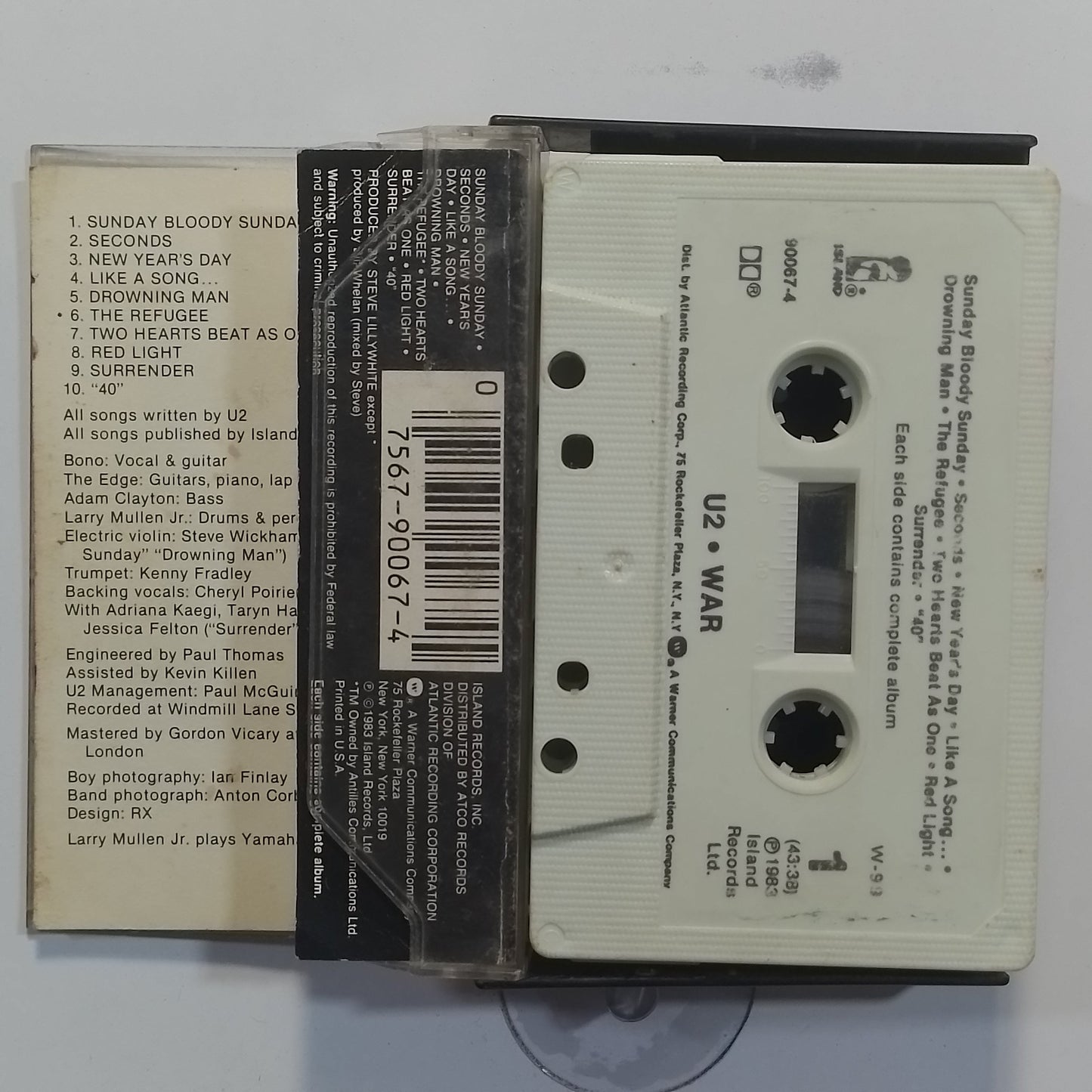 cassette U2 War made usa 1983 rock