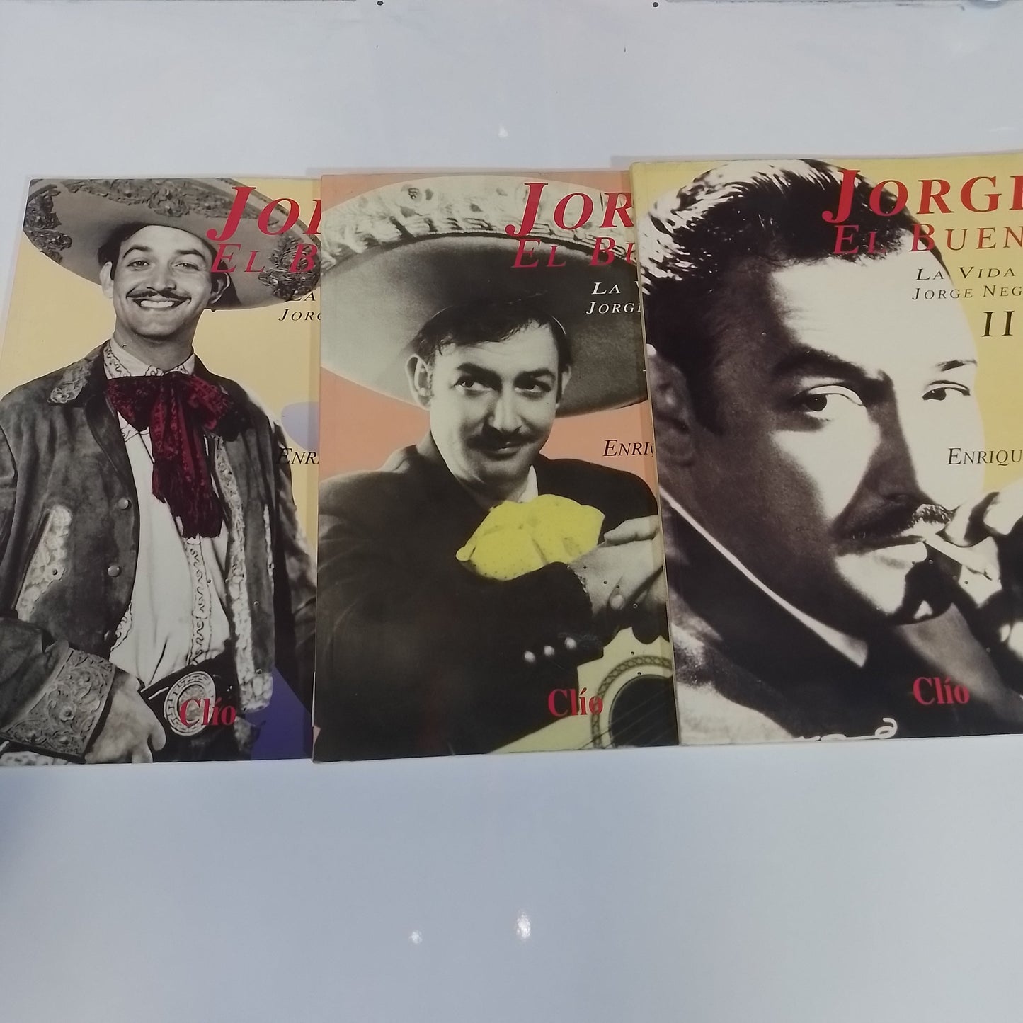 x3 libro Jorge el Bueno La Vida de Jorge Negrete serie 3 gallos made mexico 1993 biografia
