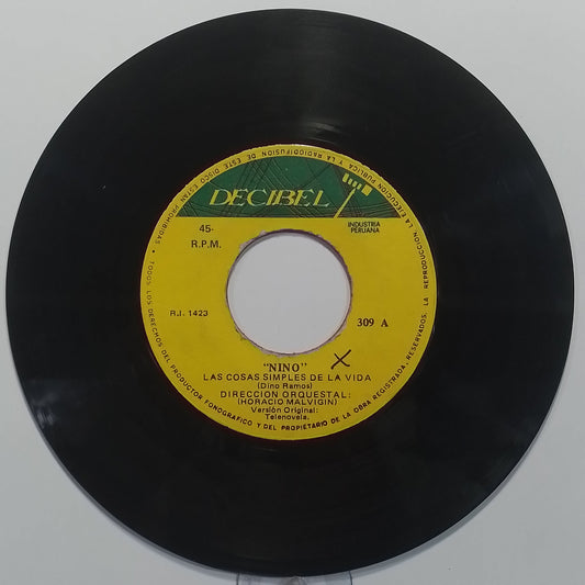 single 7" dino ramos nino Las Cosas Simples De La Vida / nino Las Cosas Simples De La Vida Instrumental made Peru 1971 balada latin