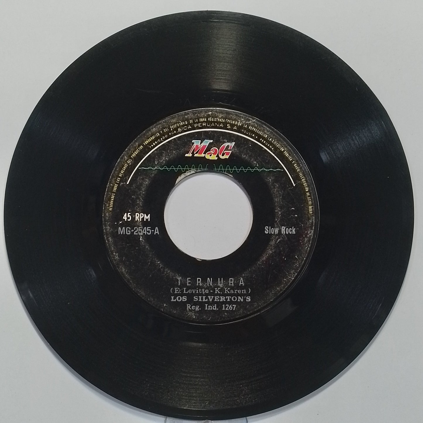 single 7" Los Silverton's Ternura / Es La Lluvia Que cae made peru 1968 latin rock