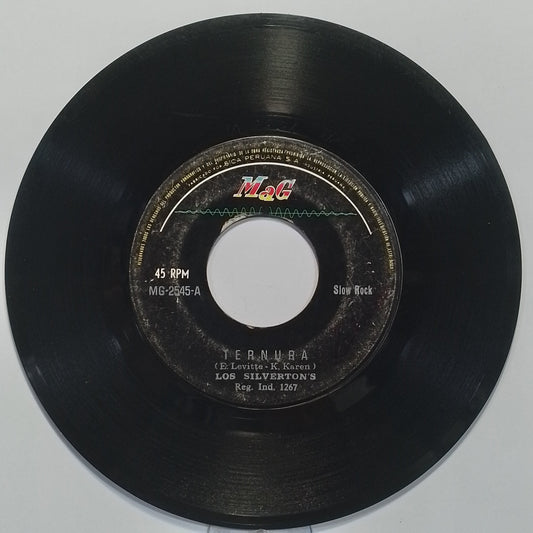 single 7" Los Silverton's Ternura / Es La Lluvia Que cae made peru 1968 latin rock