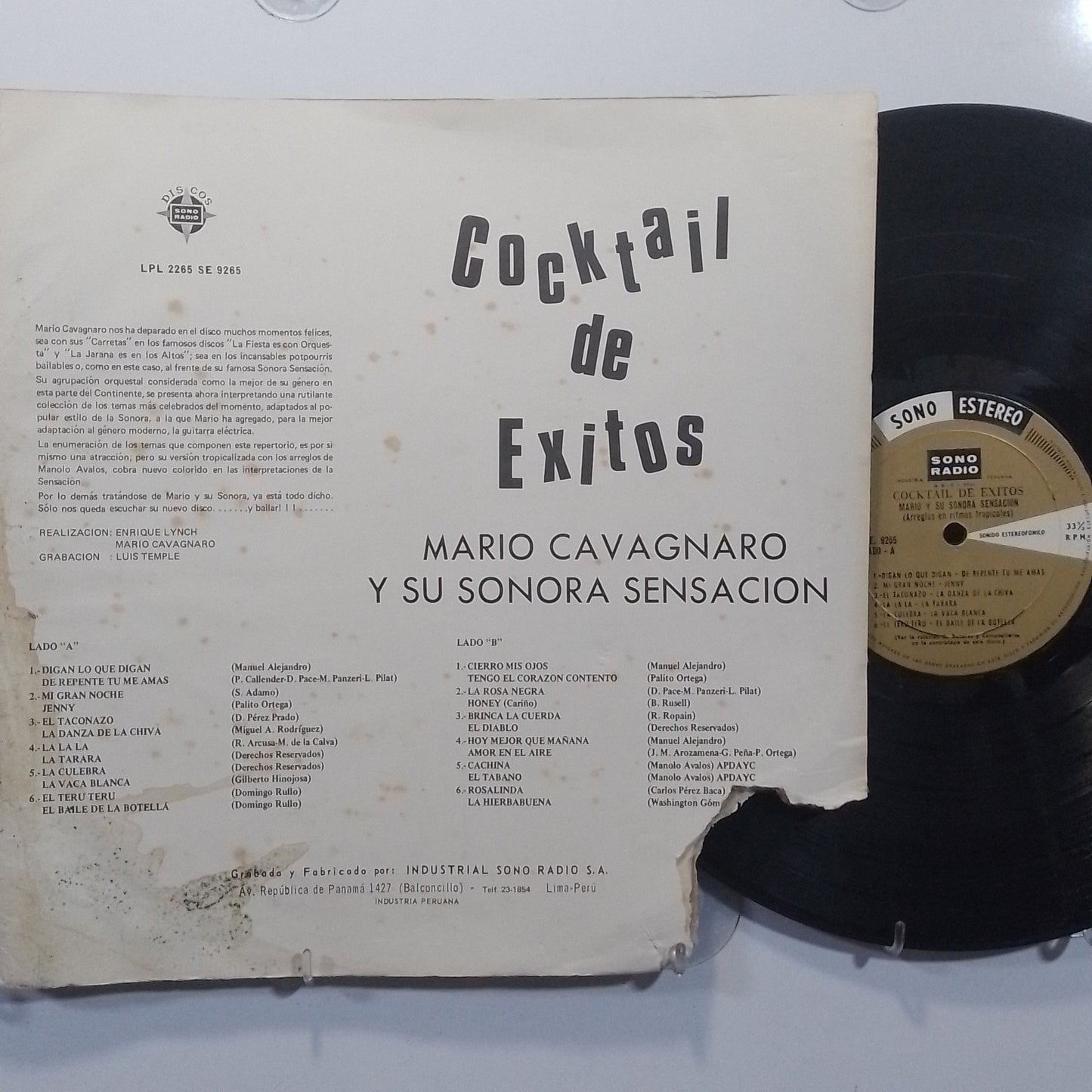 lp Mario Cavagnaro Y Su Sonora Sensacion Cocktail De Exitos made peru 1970 salsa cumbia