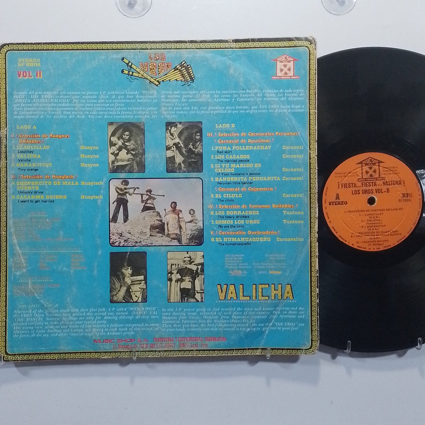 lp Los Uros Del Titicaca Fiesta Fiesta Valicha made peru 1981 huayno folk
