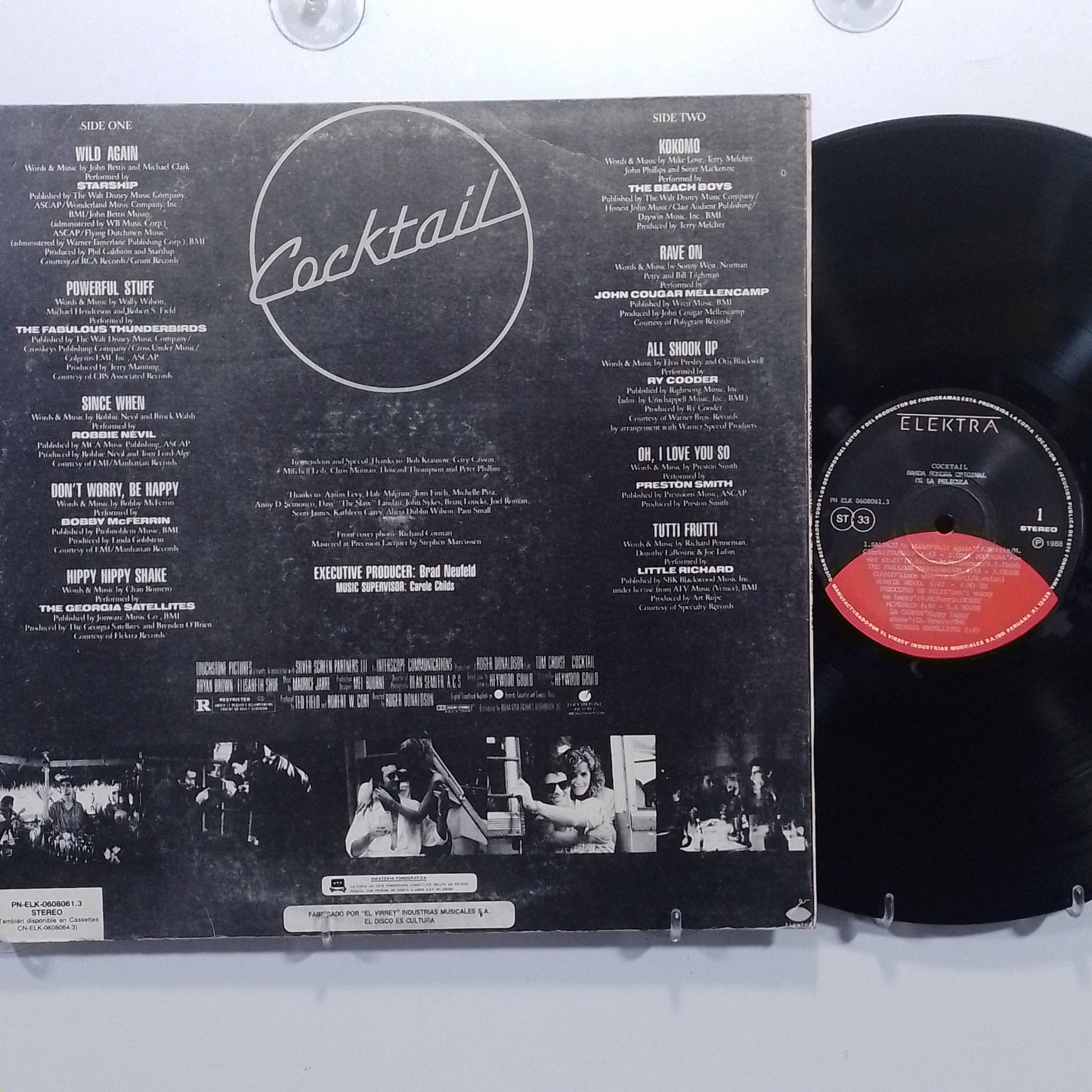 lp Cocktail Original Motion Picture Soundtrack Starship The Beach Boys Little Richard varios made peru 1988 soundtrack