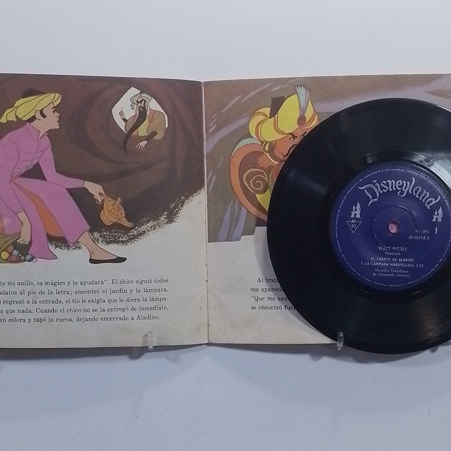 single 7" aladino Walt Disney presenta aladino made Peru 1973 infantil