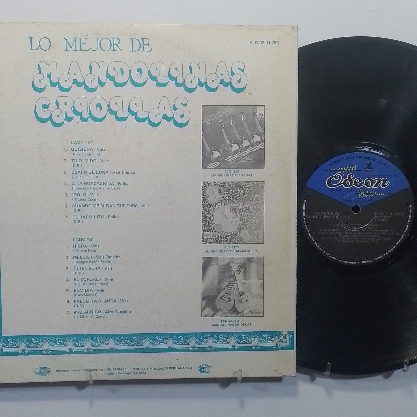 lp Mandolinas Criollas Lo Mejor De Mandolinas Criollas made peru 1979 criollo folk