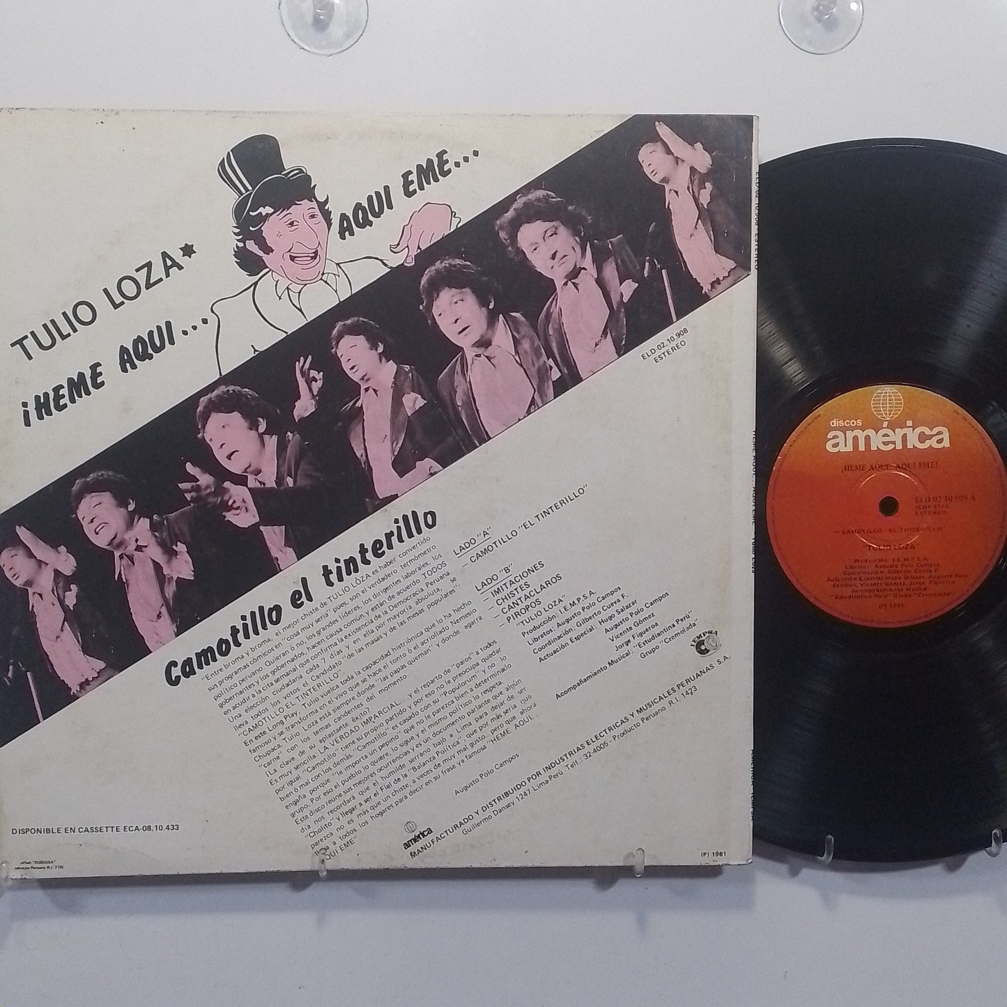 lp Tulio Loza Heme Aqui Aqui Eme made peru 1981 comedia