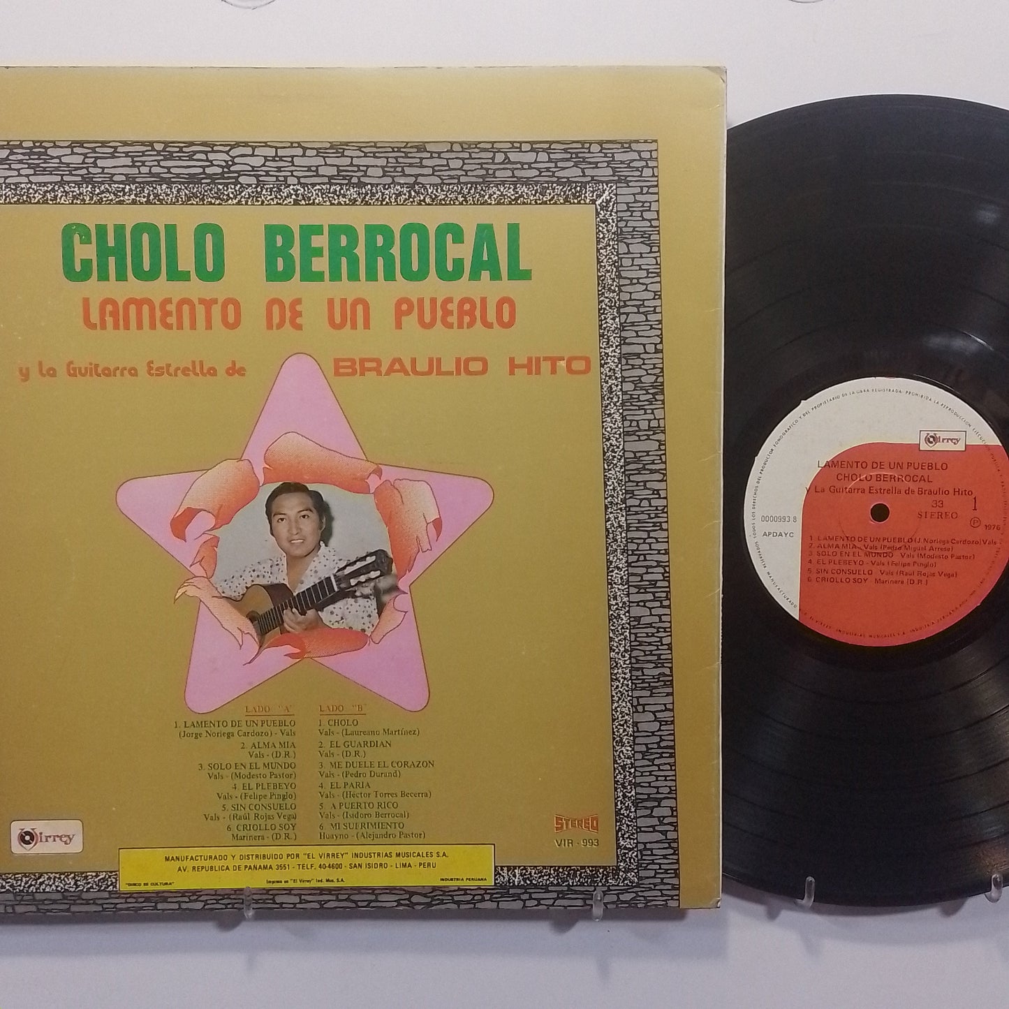 lp El Cholo Berrocal Lamento de un Pueblo made peru 1976 criollo folk