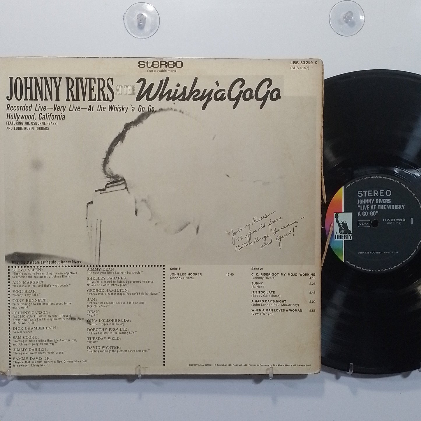 lp Johnny Rivers Live At The Whisky A Go Go made alemania 1968 rock