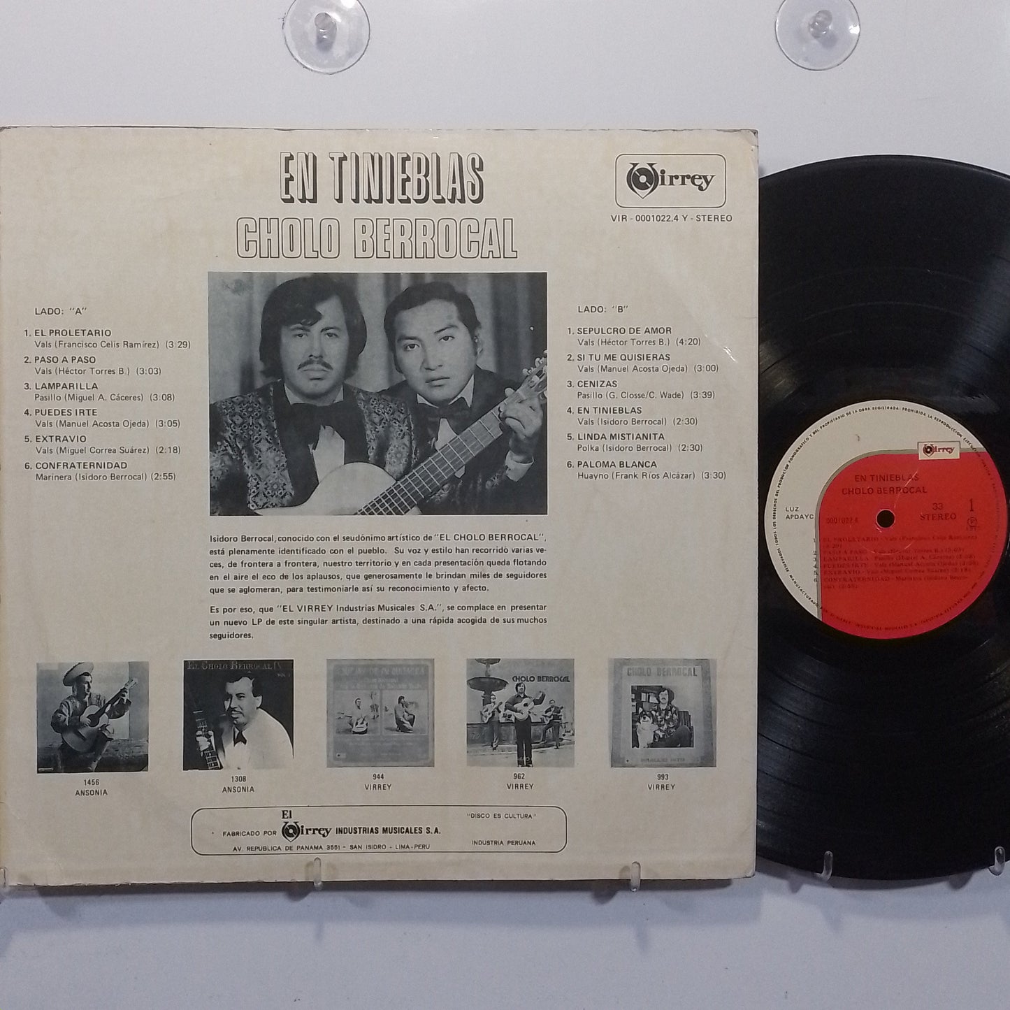 lp Cholo Berrocal En Tinieblas made peru 1977 criollo folk