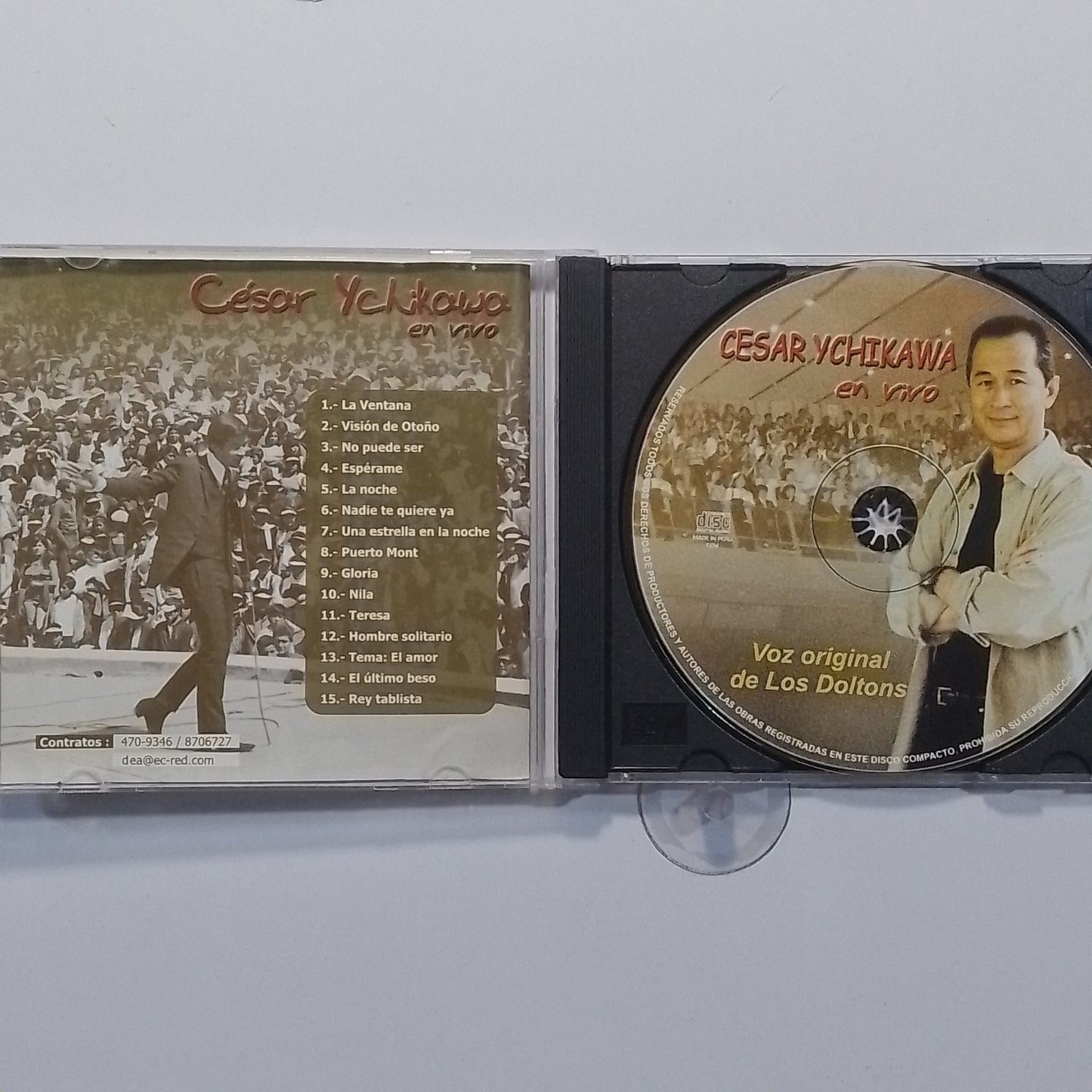 cd Cesar Ychikawa En Vivo made peru 2000 latin rock