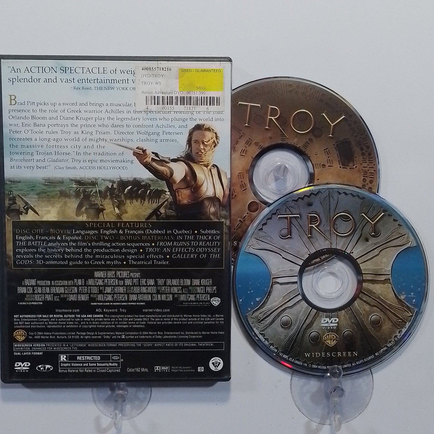 x2 dvd troya 2 disc edition made usa 2004 accion