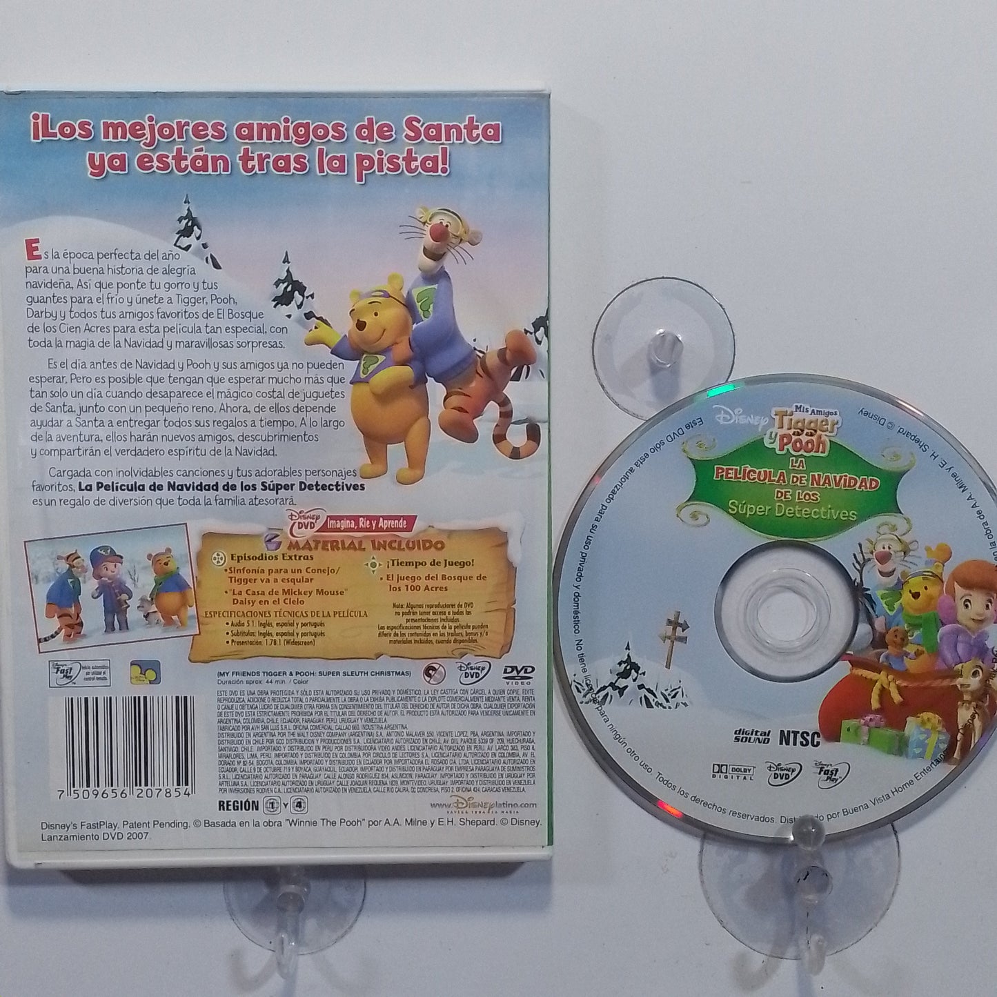 dvd mis amigos tigger y pooh la pelicula de navidad de los super detectives made usa 2007 animacion
