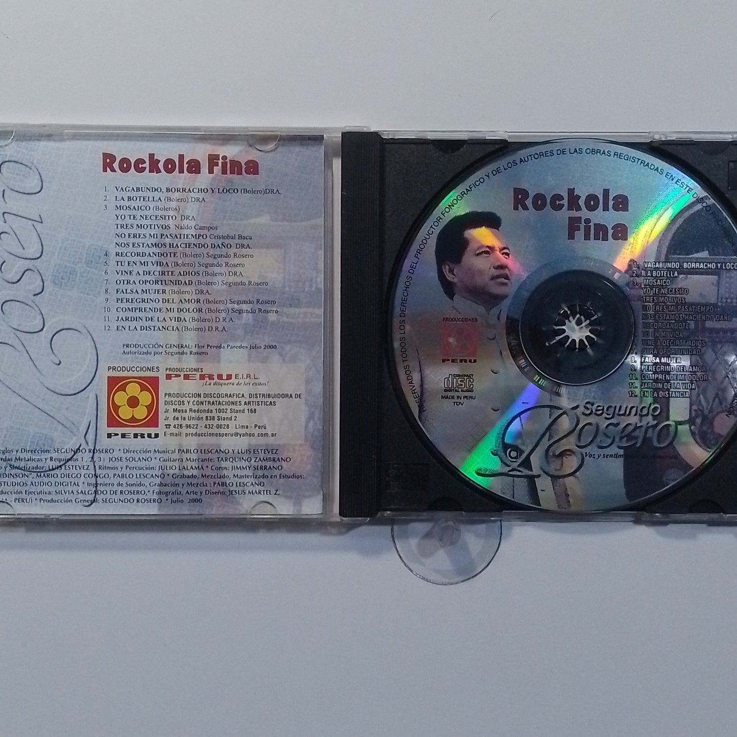 cd Segundo Rosero Rockola Fina made peru 2000 latin bolero