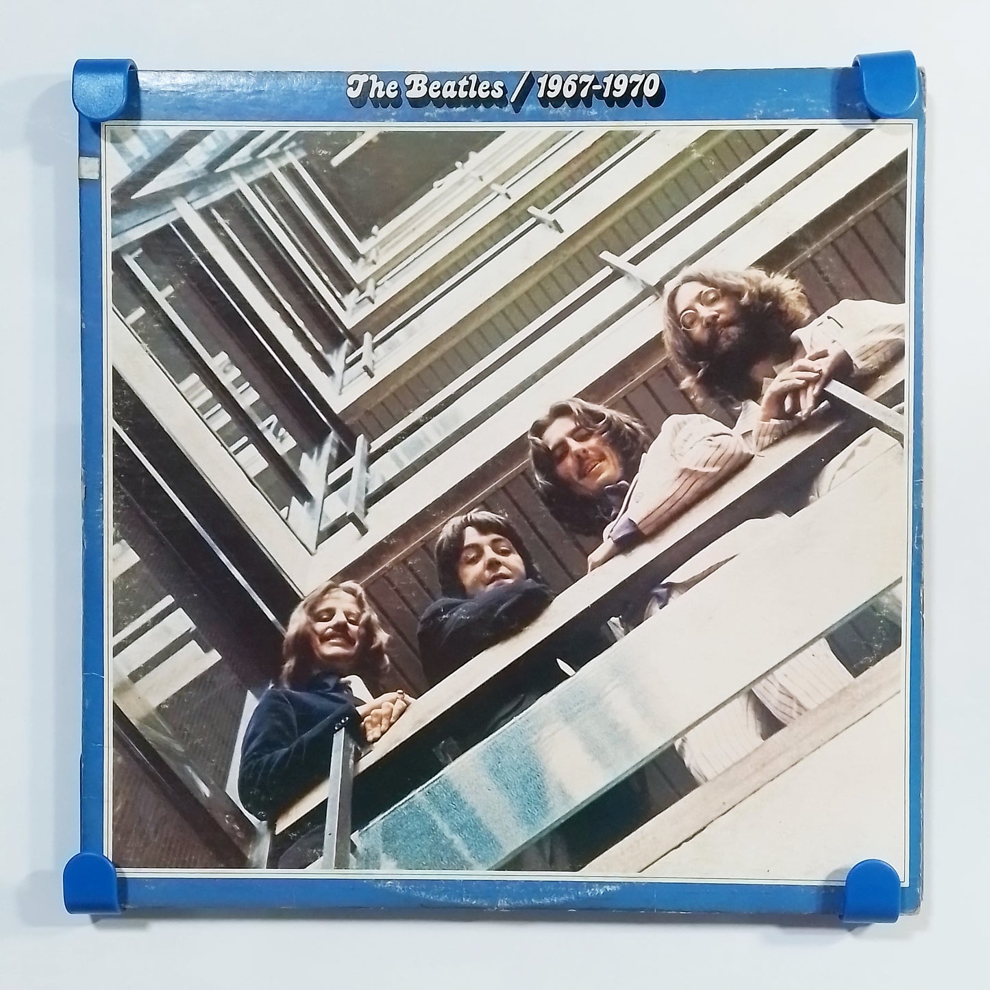 soporte para discos de vinilo lp discart mount facil de instalar azul