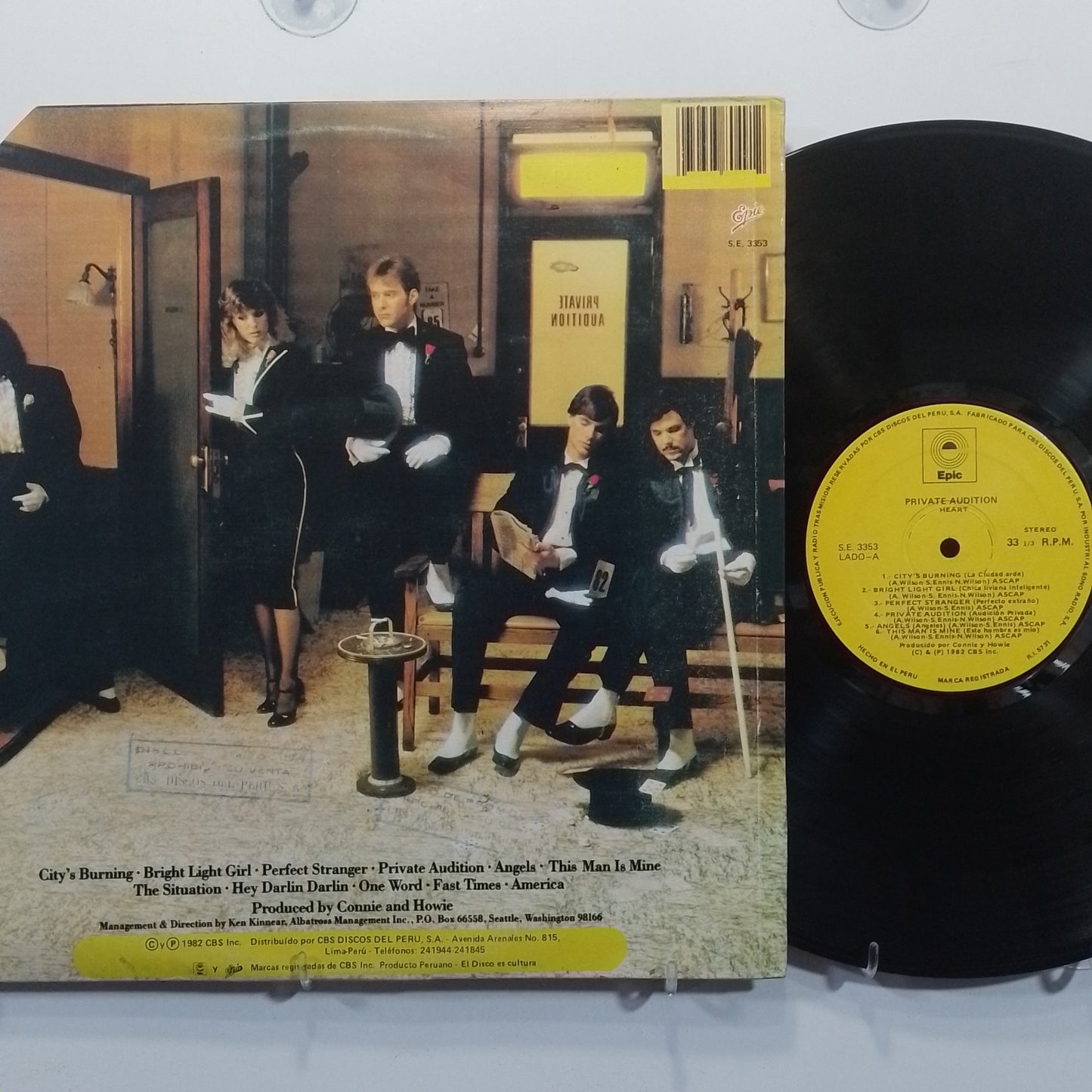 lp Heart Private Audition made peru 1982 promocional rock