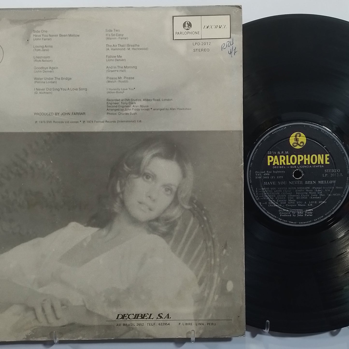 lp Olivia Newton John Have You Never Been Mellow made peru 1975 pop rock