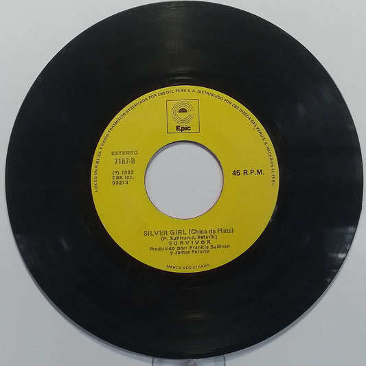 single 7" Survivor American Heartbeat / Silver Girl made peru 1982 pop rock