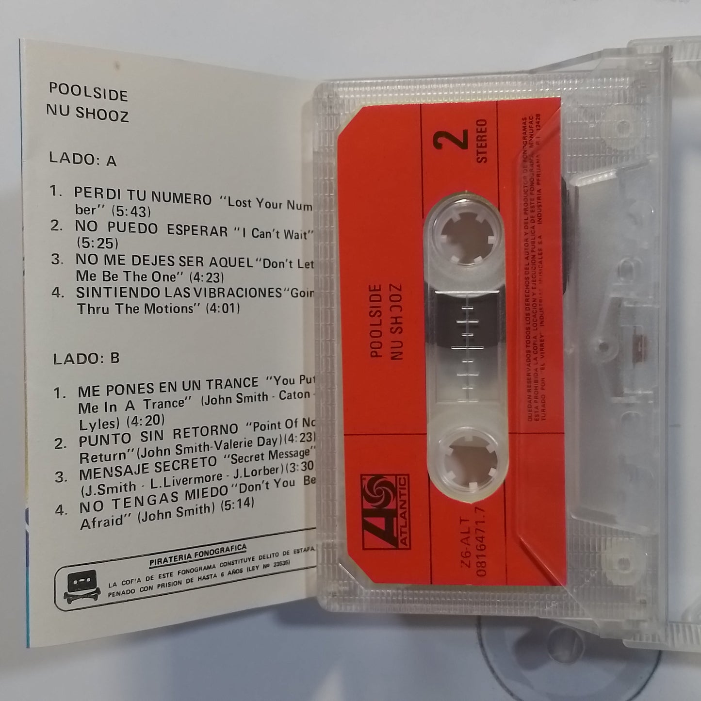 cassette Nu Shooz Poolside made peru 1986 Electronic Pop